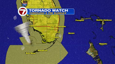 Tornado Watch issued for South Florida, Severe Storms Possible this Sunday